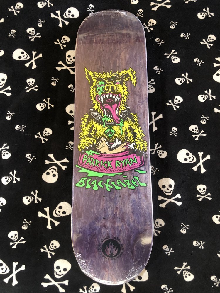BLACK LABEL RYAN SICK DOG SKATEBOARD DECK — DEATHGEAR PRODUCTS